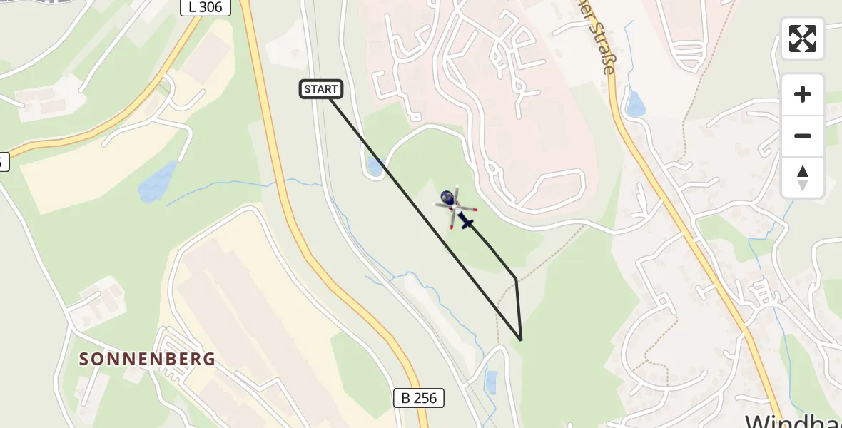 Flugroute Polizeihubschrauber Gummersbach - Gummersbach, 31 Mai 2026, 18:30