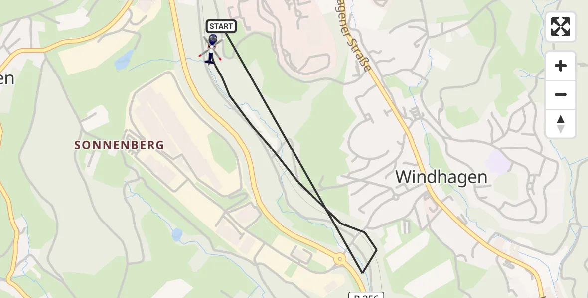 Flugroute Polizeihubschrauber Gummersbach - Gummersbach, 31 Mai 2026, 18:36