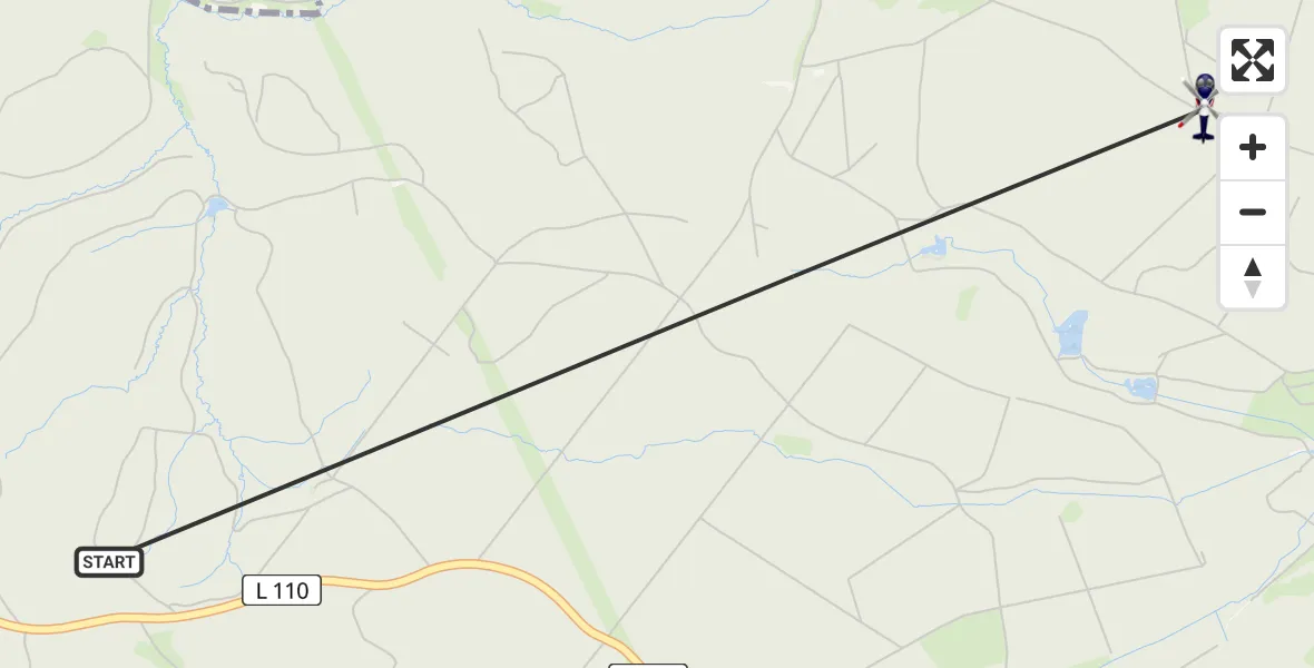 Flugroute Polizeihubschrauber Dahlem - Dahlem, 01 Juni 2026, 08:43