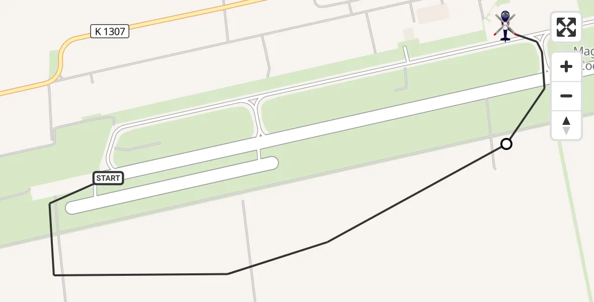 Flugroute Polizeihubschrauber Hecklingen - Cochstedt Flughafen, 01 Juni 2026, 14:16
