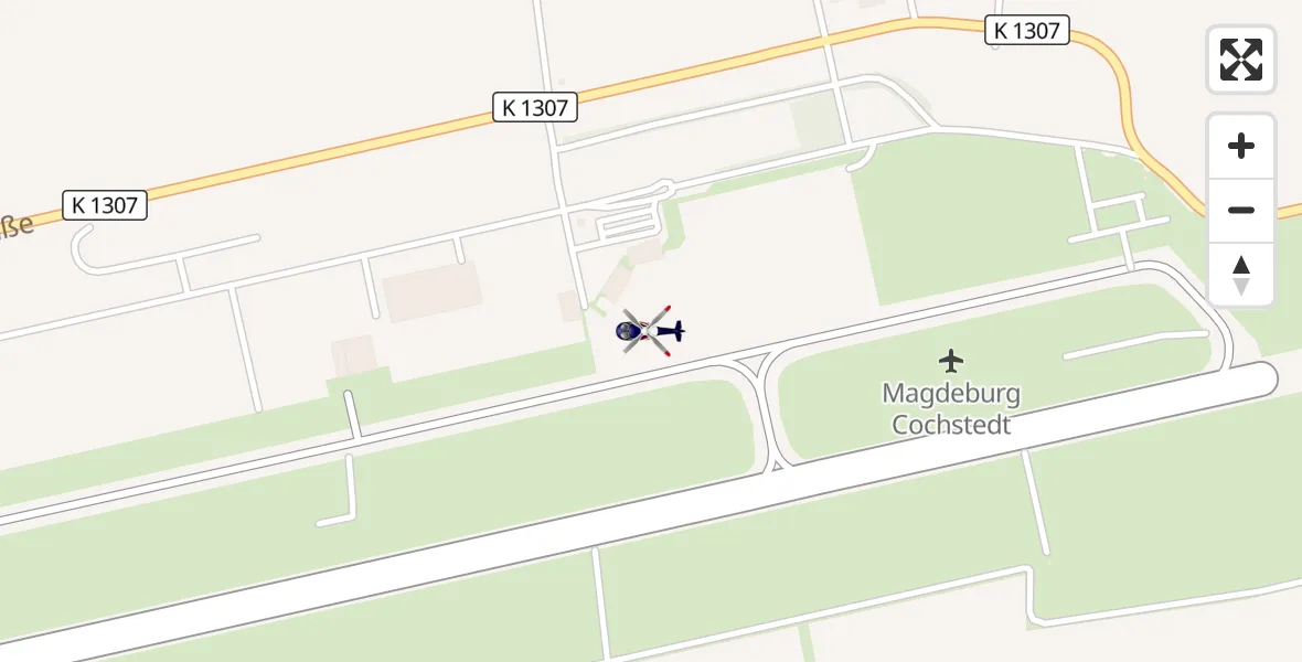 Flugroute Polizeihubschrauber Cochstedt Flughafen - Cochstedt Flughafen, 01 Juni 2026, 14:19