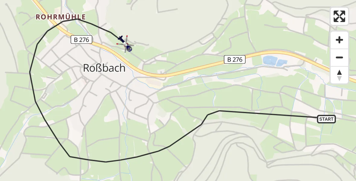 Flugroute Polizeihubschrauber Biebergemünd - Biebergemünd, 01 Juni 2026, 14:39