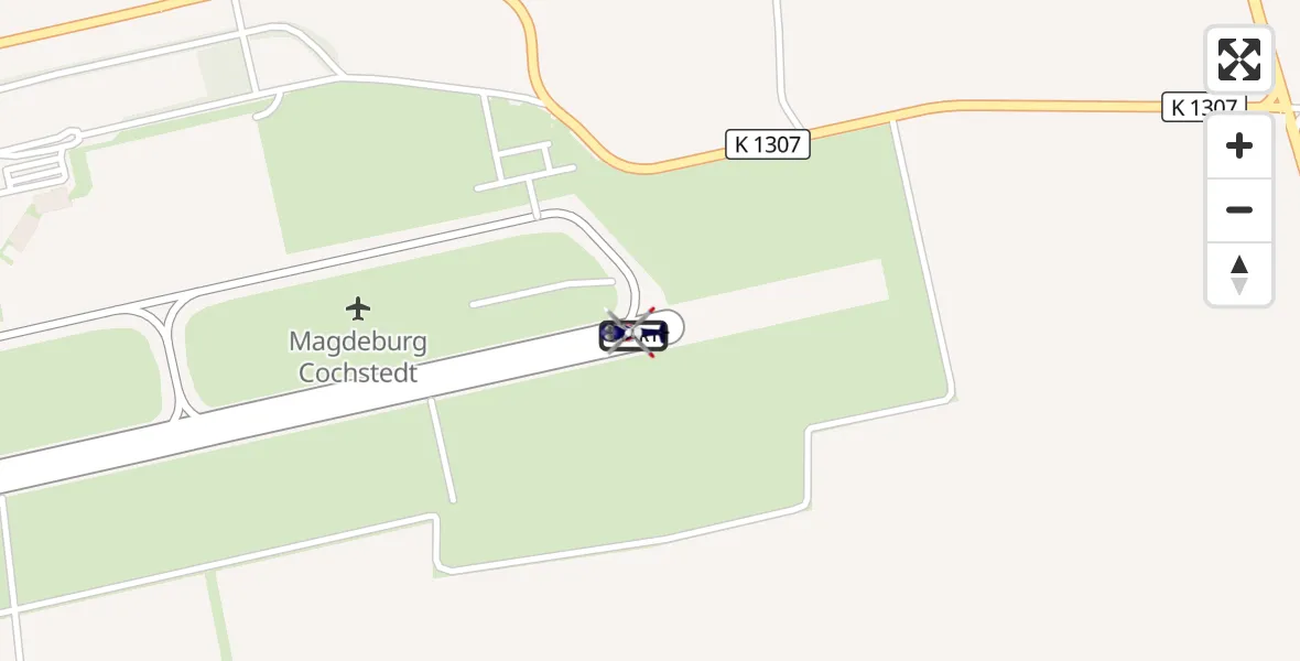Flugroute Polizeihubschrauber Hecklingen - Hecklingen, 01 Juni 2026, 15:26