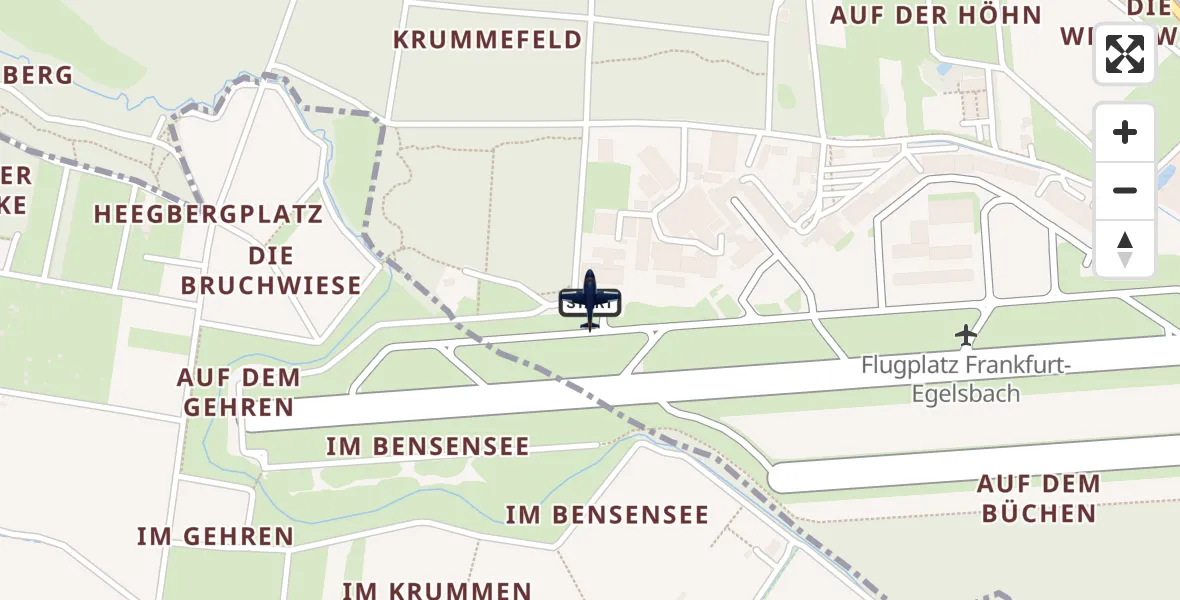 Flugroute Polizeiflugzeug Flughafen Frankfurt-Egelsbach - Flughafen Frankfurt-Egelsbach, 02 Juni 2026, 07:11