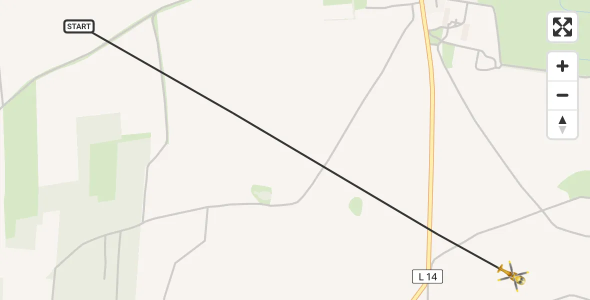 Flugroute Rettungshubschrauber Kyritz - Kyritz, 02 Juni 2026, 07:13