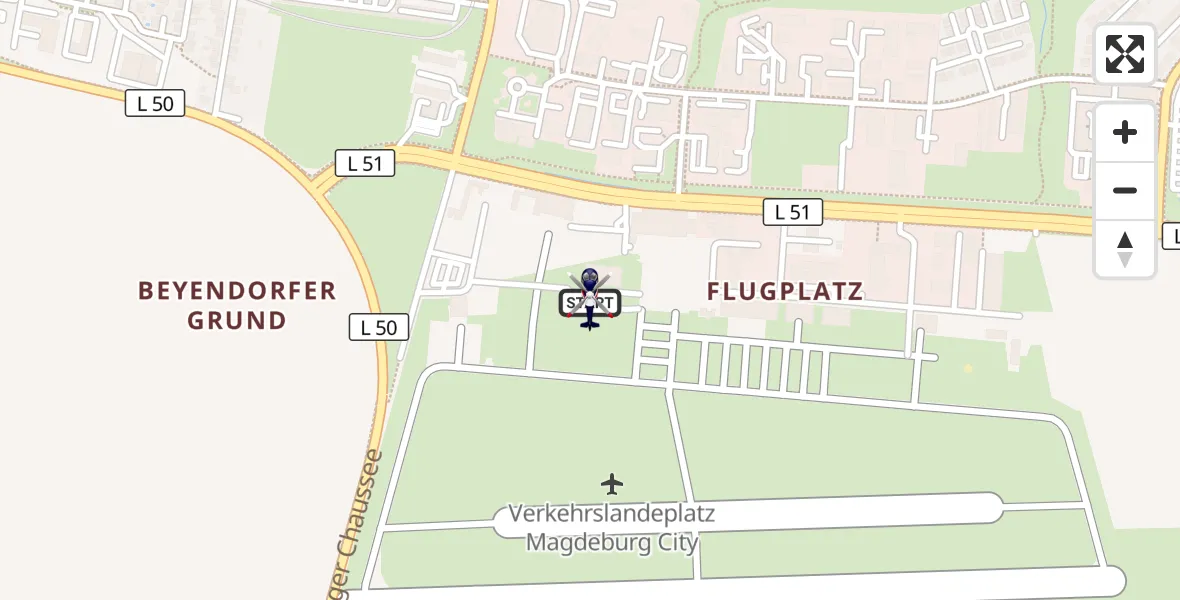 Flugroute Polizeihubschrauber Magdeburg City Flugplatz - Magdeburg City Flugplatz, 02 Juni 2026, 08:28