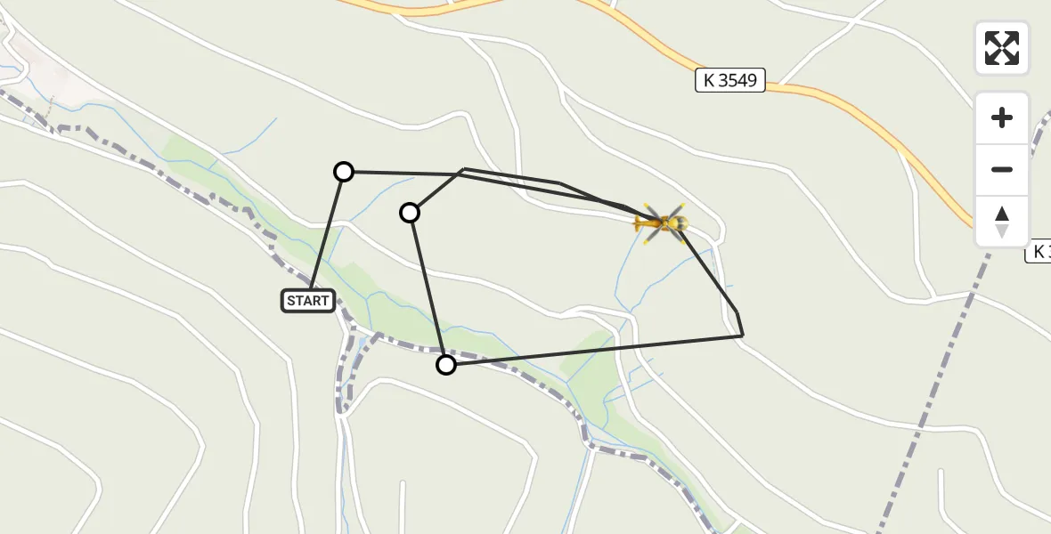 Flugroute Ambulanzhubschrauber Gaggenau - Malsch, 02 Juni 2026, 09:52