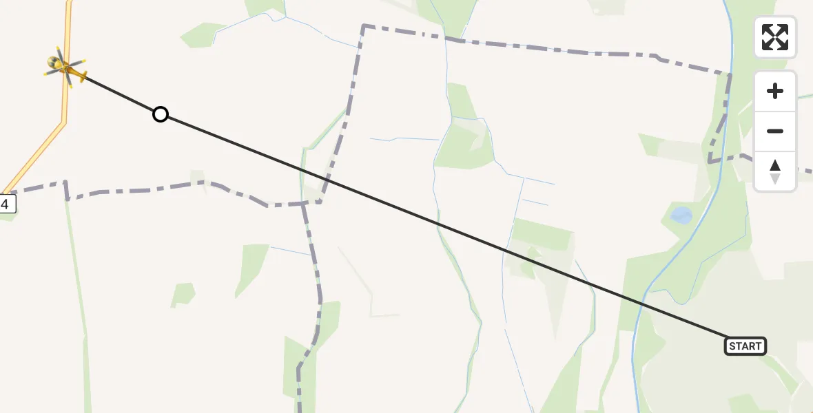 Flugroute Rettungshubschrauber Neustadt (Dosse) - Kyritz, 02 Juni 2026, 10:07
