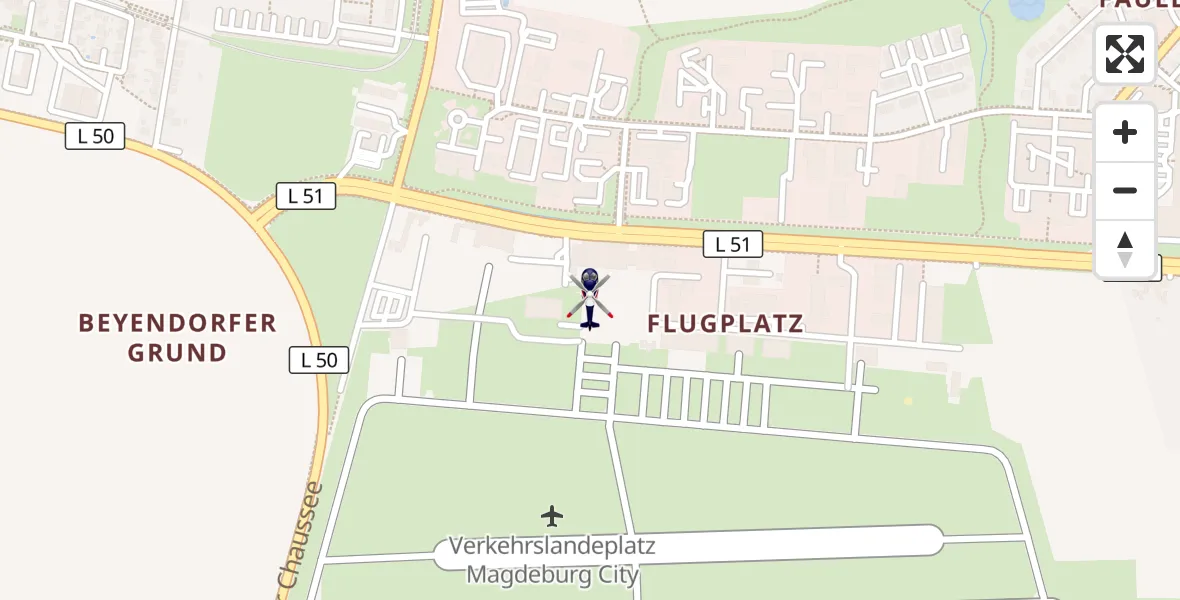 Flugroute Polizeihubschrauber Magdeburg City Flugplatz - Magdeburg City Flugplatz, 02 Juni 2026, 13:16