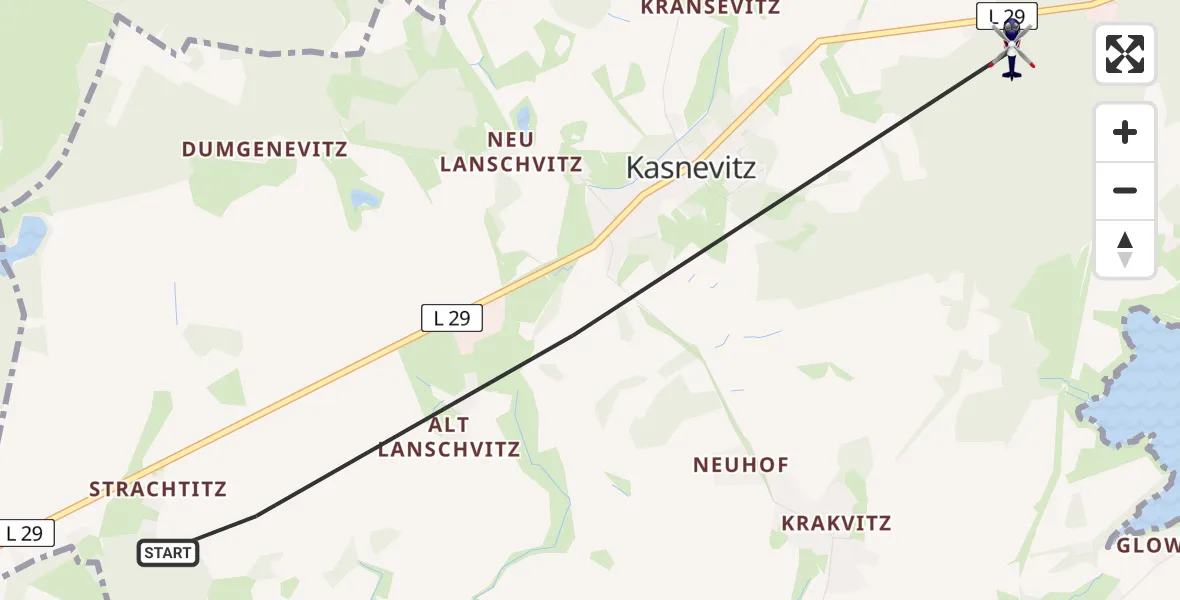 Flugroute Polizeihubschrauber Putbus - Putbus, 02 Juni 2026, 14:25