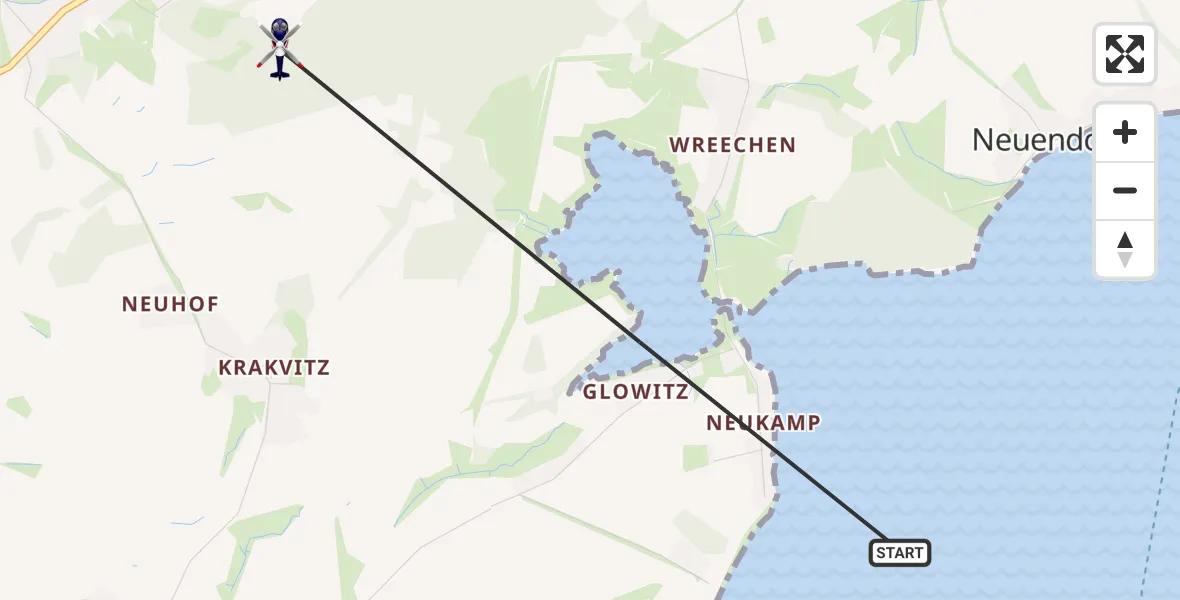 Flugroute Polizeihubschrauber Putbus - Putbus, 02 Juni 2026, 14:31
