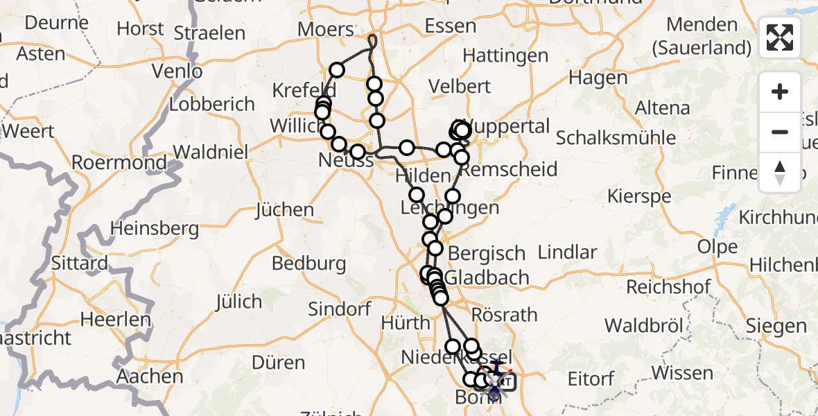 Flugroute Polizeihubschrauber Sankt Augustin - Sankt Augustin, 02 Juni 2026, 18:25