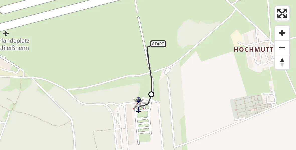Flugroute Polizeihubschrauber Oberschleissheim Hubschrauberlandeplatz - Oberschleißheim, 02 Juni 2026, 20:46