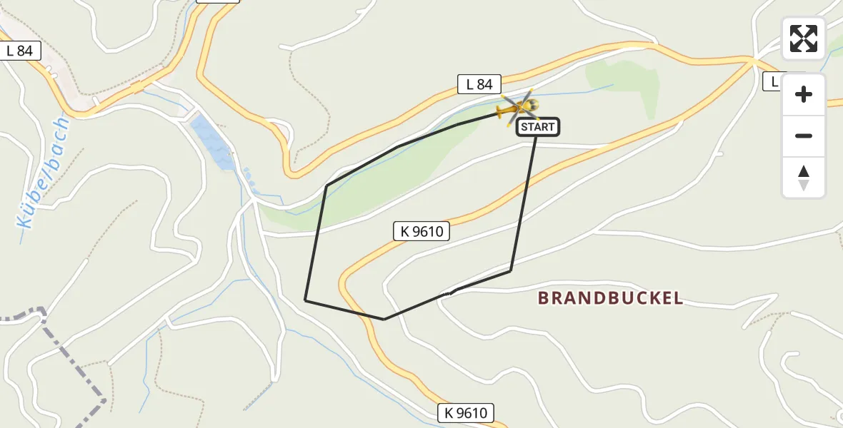 Flugroute Ambulanzhubschrauber Baden-Baden - Baden-Baden, 03 Juni 2026, 11:07