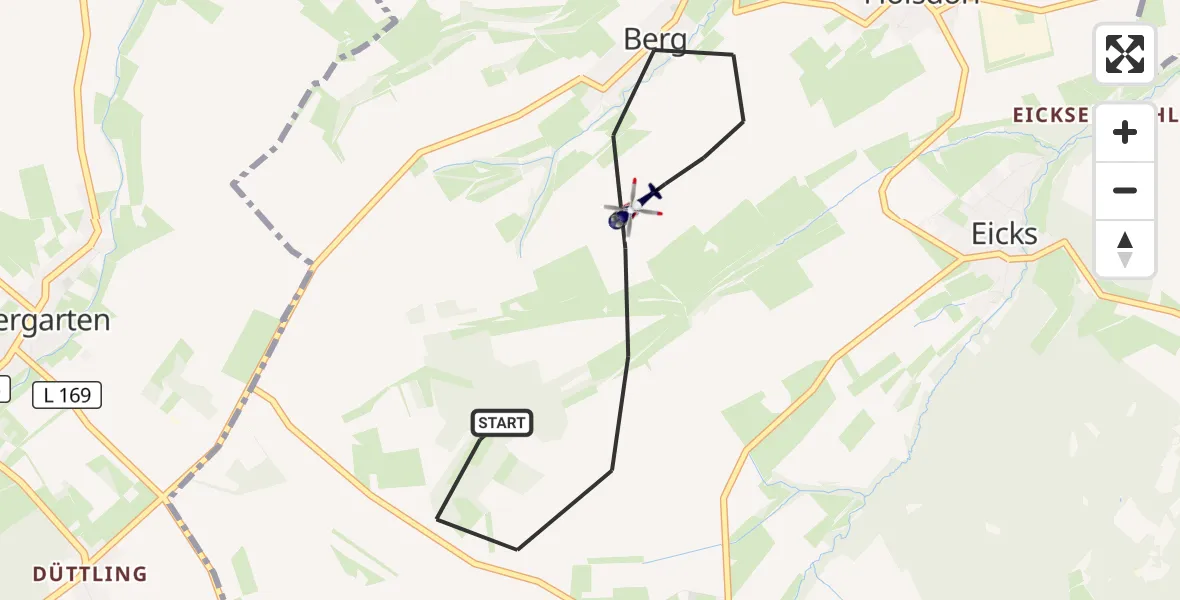 Flugroute Polizeihubschrauber Mechernich - Mechernich, 03 Juni 2026, 12:15