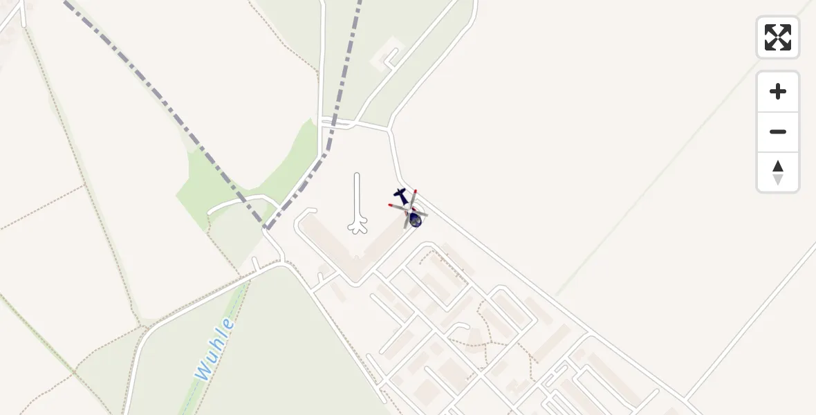 Flugroute Polizeihubschrauber Ahrensfelde Hubschrauberlandeplatz - Ahrensfelde Hubschrauberlandeplatz, 03 Juni 2026, 12:28