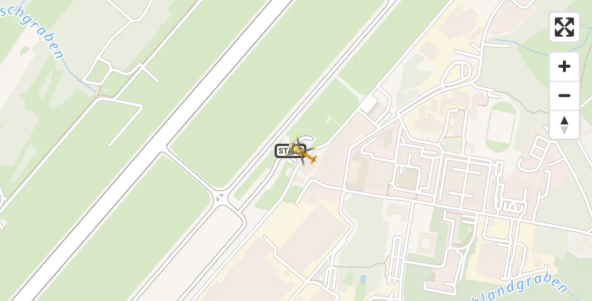 Flugroute Rettungshubschrauber Dresden Bundespolizei Hubschrauberlandeplatz - Dresden Bundespolizei Hubschrauberlandeplatz, 03 Juni 2026, 12:39