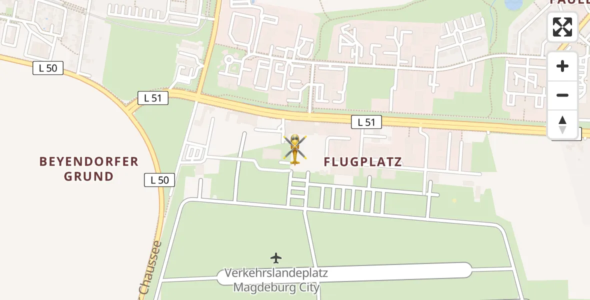 Flugroute Rettungshubschrauber Magdeburg City Flugplatz - Magdeburg City Flugplatz, 03 Juni 2026, 15:28