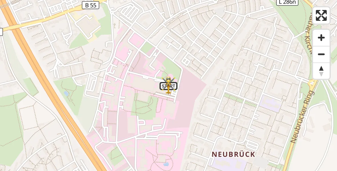 Flugroute Rettungshubschrauber Merheim Hospital - Merheim Hospital, 03 Juni 2026, 18:37