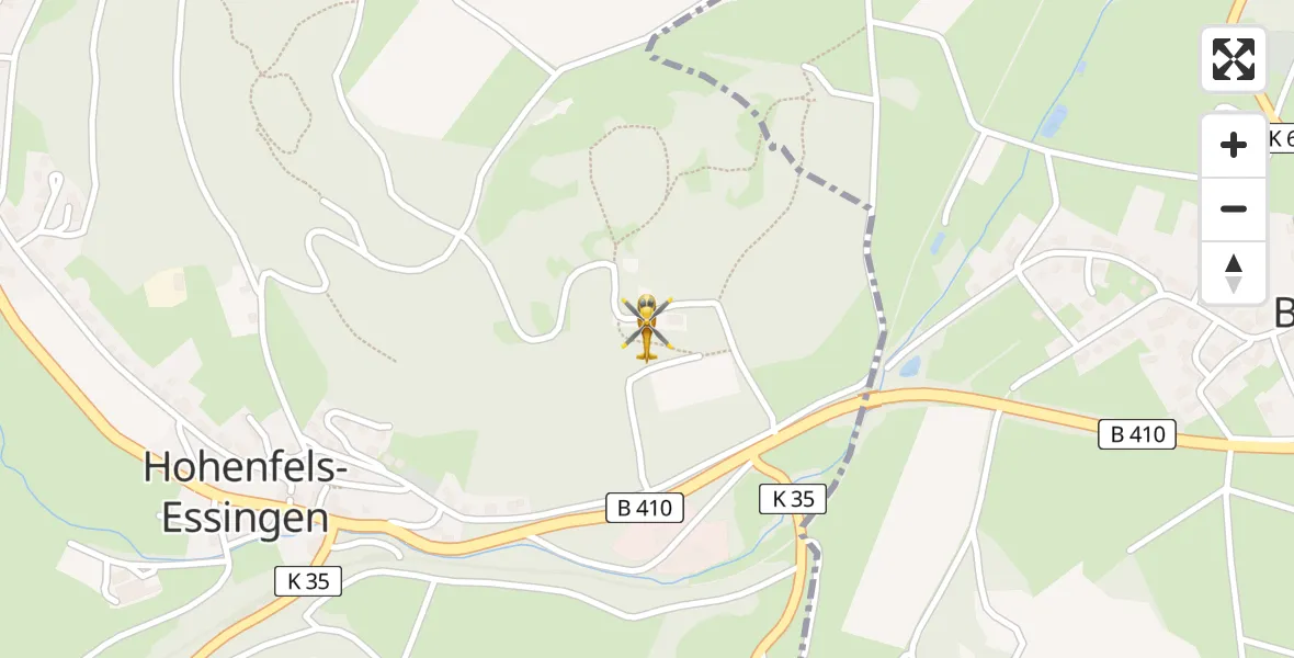 Flugroute Ambulanzhubschrauber Hohenfels-Essingen - Hohenfels-Essingen, 03 Juni 2026, 19:17
