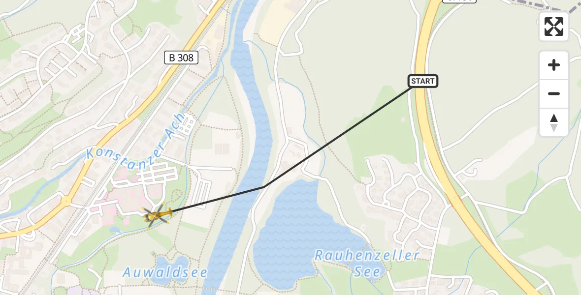 Flugroute Rettungshubschrauber Immenstadt i.Allgäu - Immenstadt i.Allgäu, 04 Juni 2026, 07:28