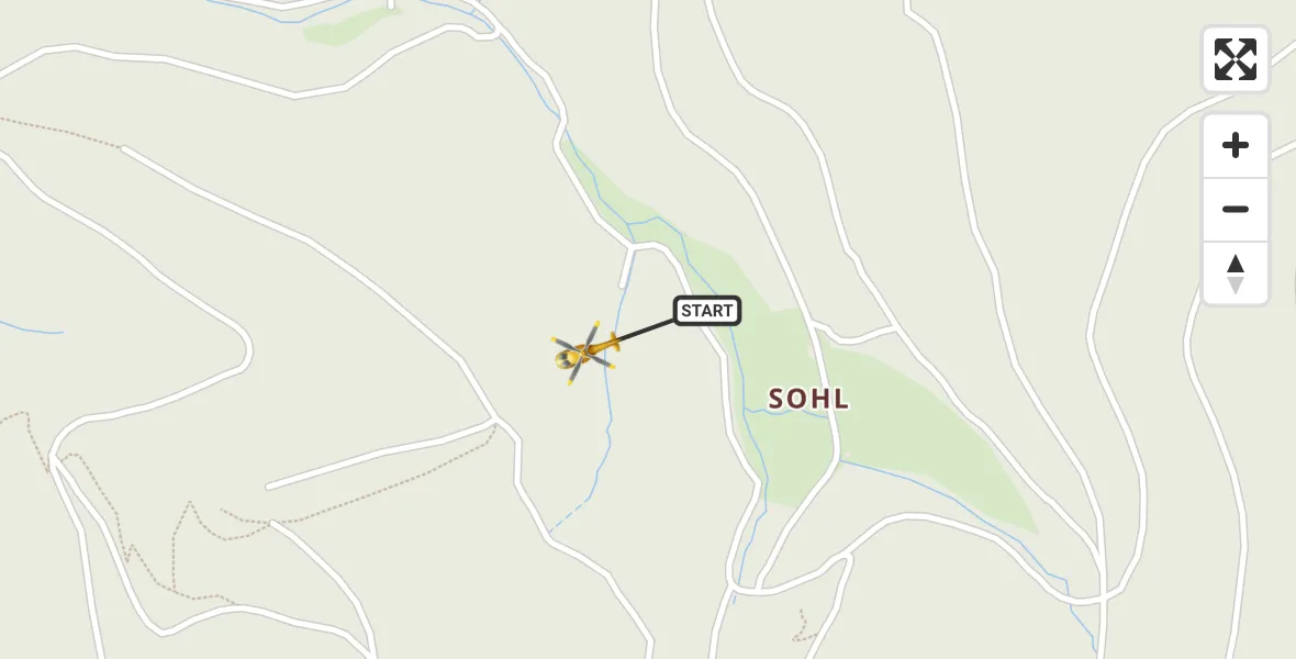 Flugroute Ambulanzhubschrauber Baden-Baden - Baden-Baden, 04 Juni 2026, 07:37