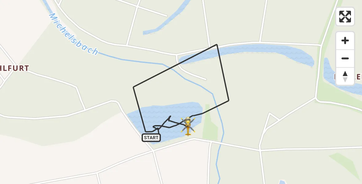 Flugroute Ambulanzhubschrauber Hördt - Hördt, 04 Juni 2026, 08:05