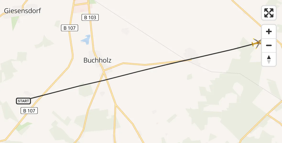 Flugroute Rettungshubschrauber Pritzwalk - Pritzwalk, 04 Juni 2026, 12:48