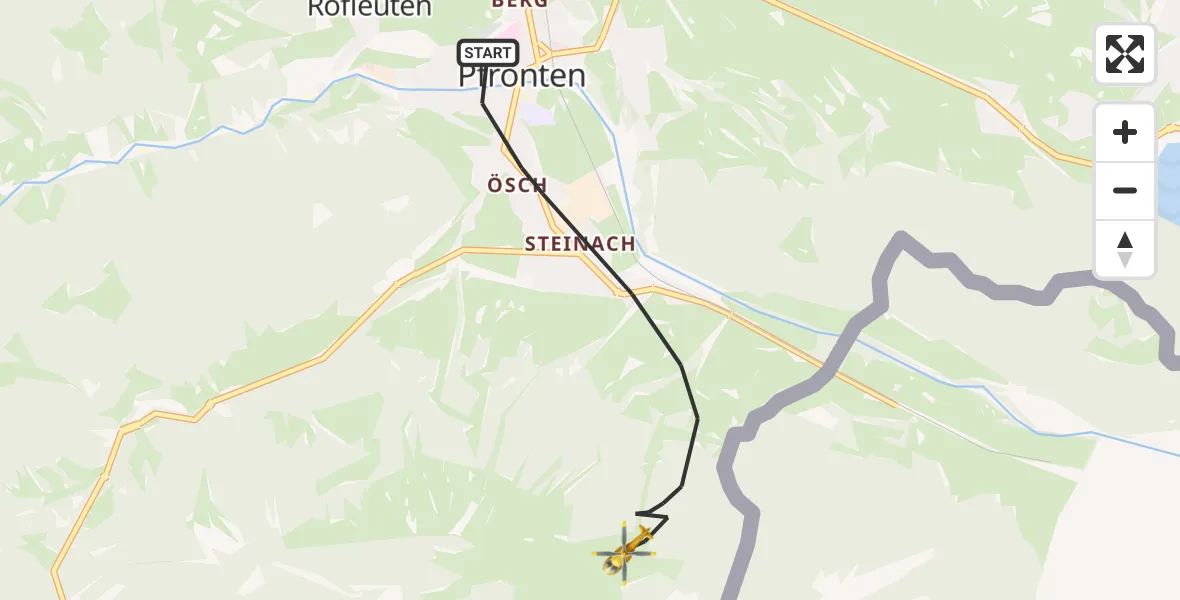 Flugroute Rettungshubschrauber Pfronten - Pfronten, 04 Juni 2026, 13:43
