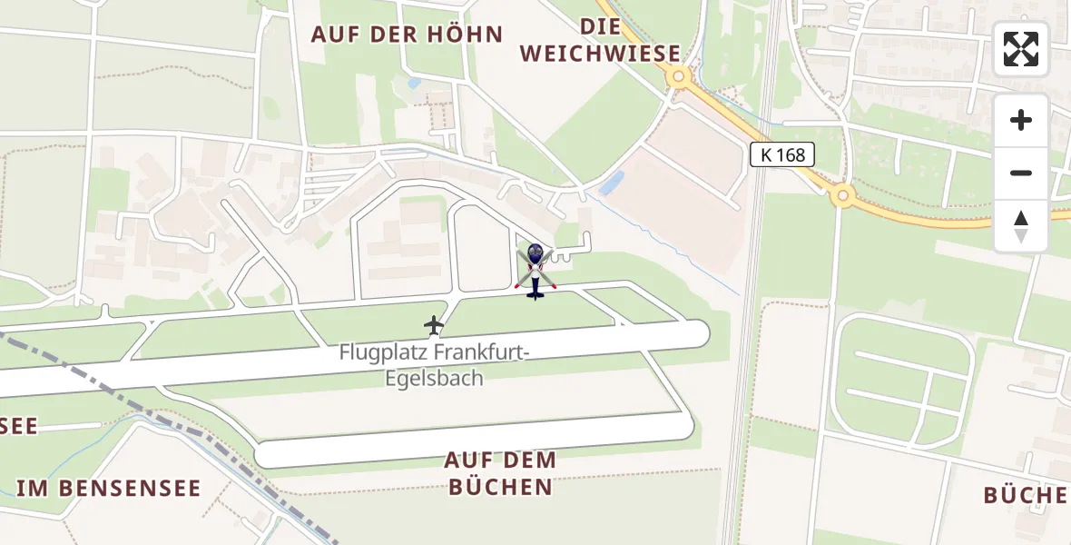 Flugroute Polizeihubschrauber Flughafen Frankfurt-Egelsbach - Flughafen Frankfurt-Egelsbach, 04 Juni 2026, 16:30