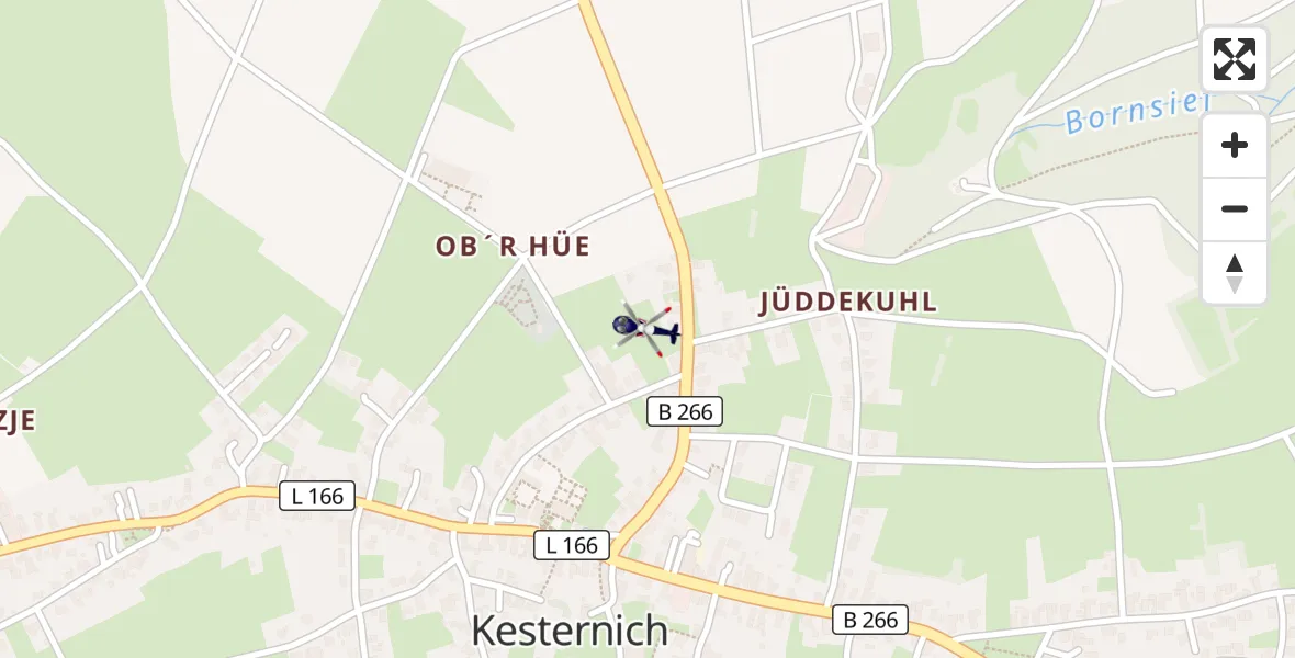 Flugroute Polizeihubschrauber Simmerath - Simmerath, 04 Juni 2026, 17:27