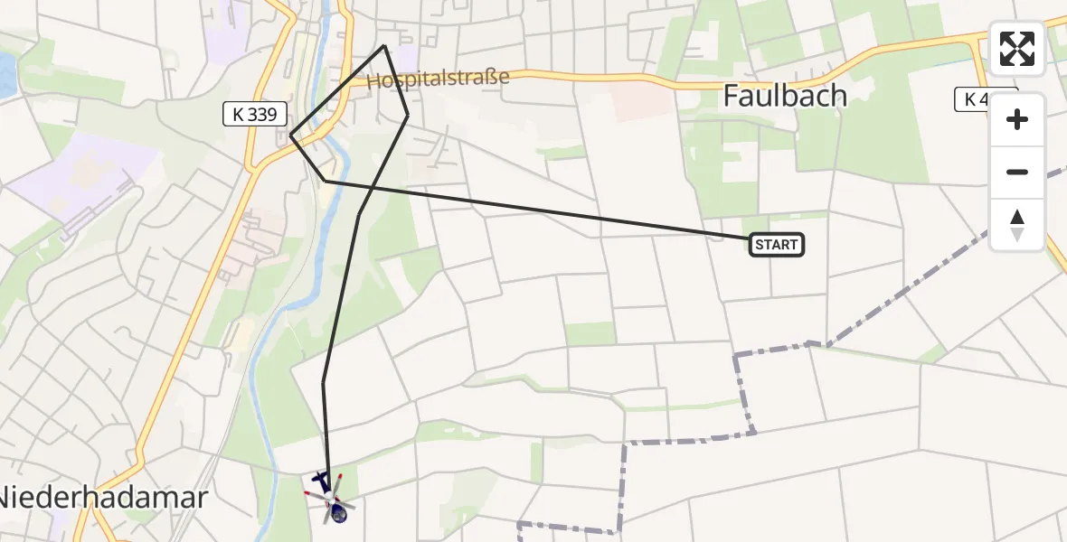 Flugroute Polizeihubschrauber Hadamar - Hadamar, 04 Juni 2026, 20:47