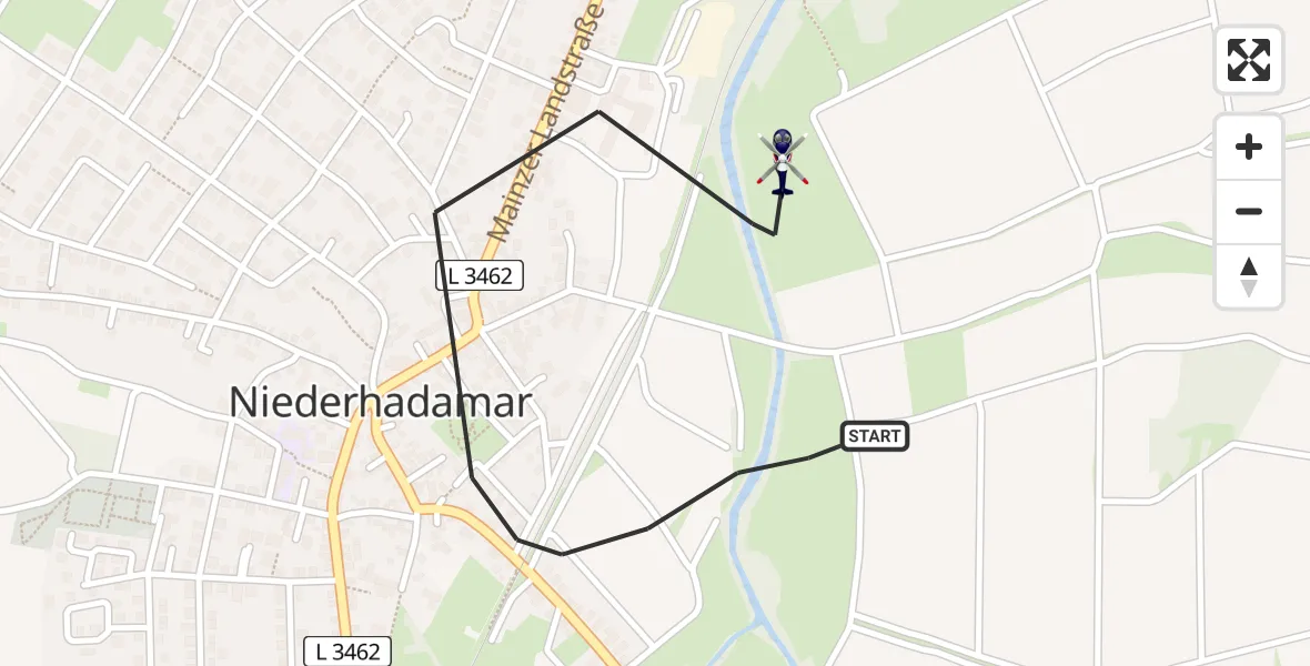 Flugroute Polizeihubschrauber Hadamar - Hadamar, 04 Juni 2026, 20:50
