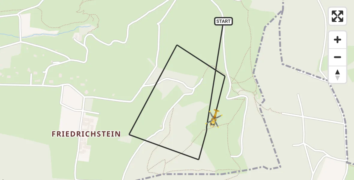 Flugroute Rettungshubschrauber Zierenberg - Zierenberg, 05 Juni 2026, 07:10