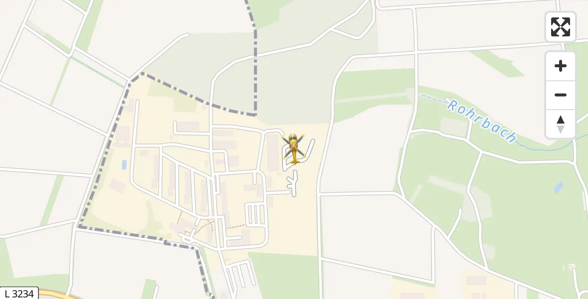 Flugroute Rettungshubschrauber Fuldatal Bundespolizei Hubschrauberlandeplatz - Fuldatal Bundespolizei Hubschrauberlandeplatz, 05 Juni 2026, 07:22