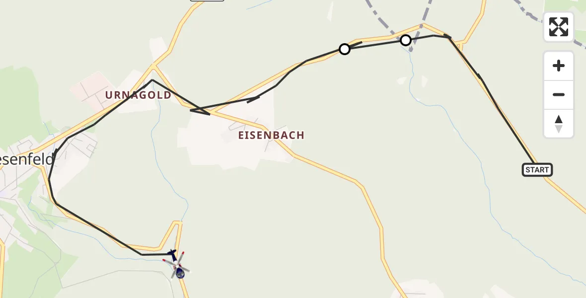 Flugroute Polizeihubschrauber Seewald - Seewald, 05 Juni 2026, 10:09