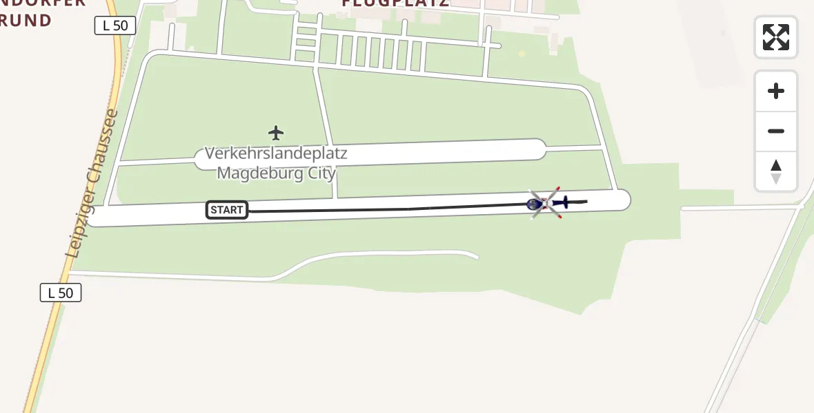 Flugroute Polizeihubschrauber Magdeburg City Flugplatz - Magdeburg City Flugplatz, 05 Juni 2026, 11:02