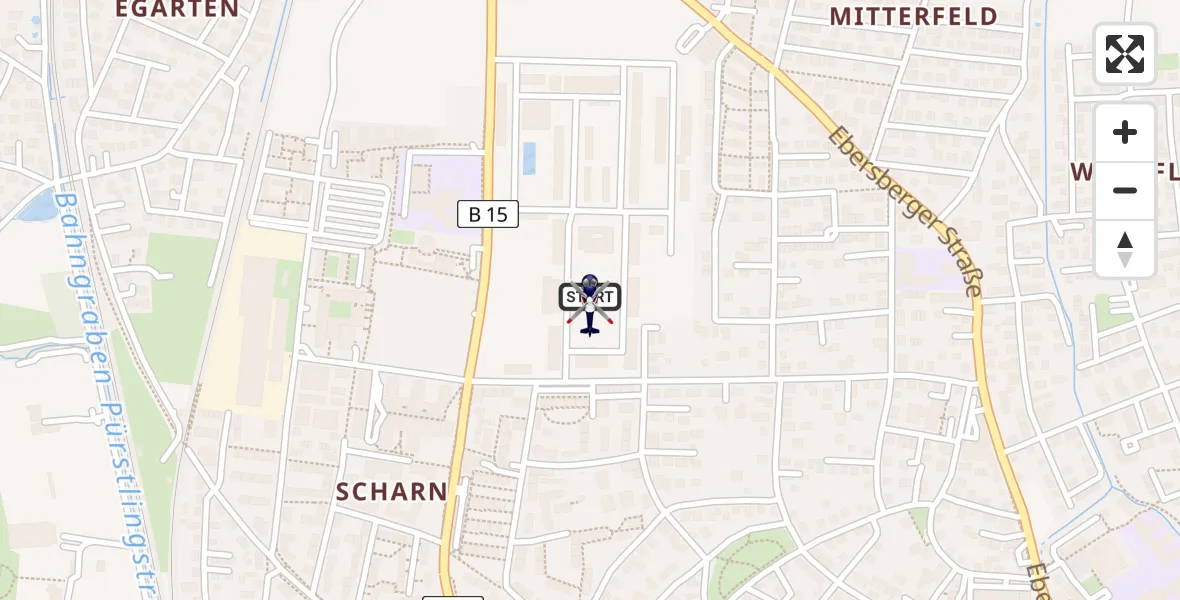 Flugroute Polizeihubschrauber Rosenheim - Rosenheim, 05 Juni 2026, 12:39