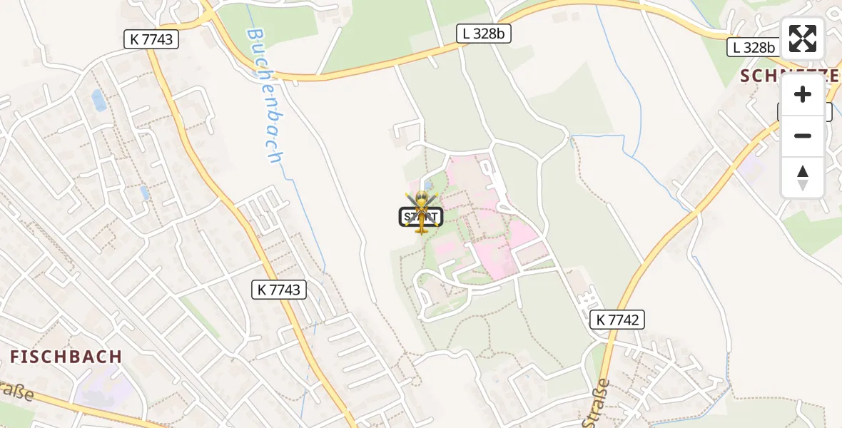 Flugroute Rettungshubschrauber Friedrichshafen Hospital - Friedrichshafen Hospital, 05 Juni 2026, 14:09