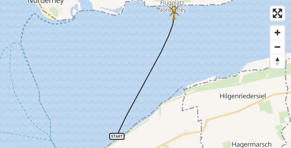 Flugroute Ambulanzhubschrauber Noordzee - Noordzee, 05 Juni 2026, 15:46
