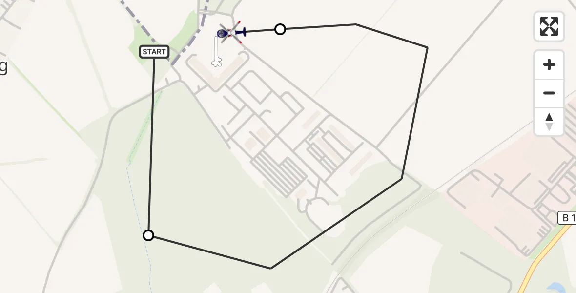 Flugroute Polizeihubschrauber Ahrensfelde Hubschrauberlandeplatz - Ahrensfelde Hubschrauberlandeplatz, 05 Juni 2026, 16:50