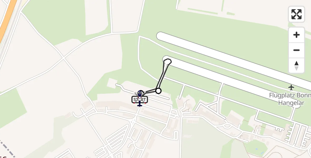 Flugroute Polizeihubschrauber Sankt Augustin - Sankt Augustin, 06 Juni 2026, 01:50
