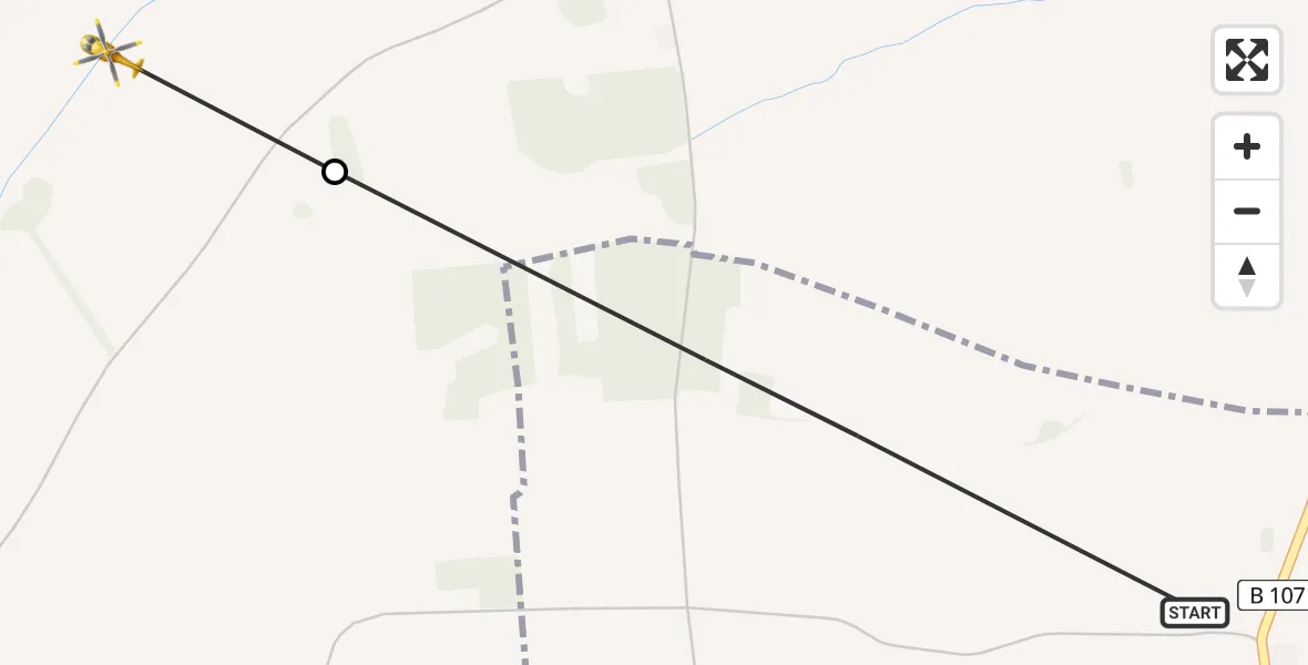 Flugroute Rettungshubschrauber Gumtow - Plattenburg, 06 Juni 2026, 12:26