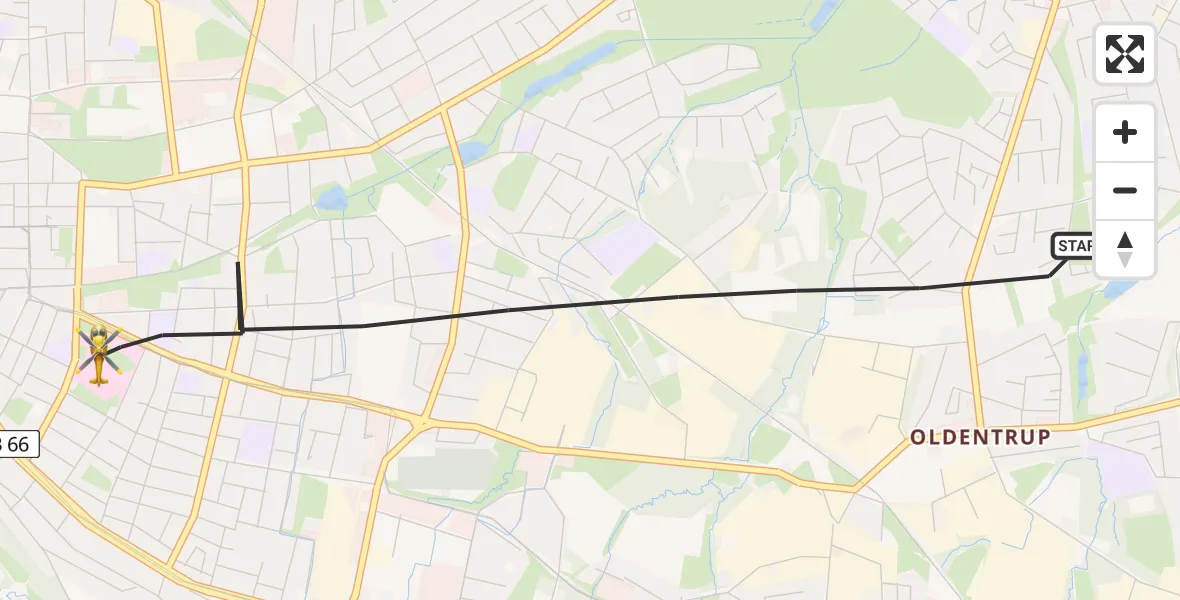Flugroute Rettungshubschrauber Bielefeld - Bielefeld, 06 Juni 2026, 16:58