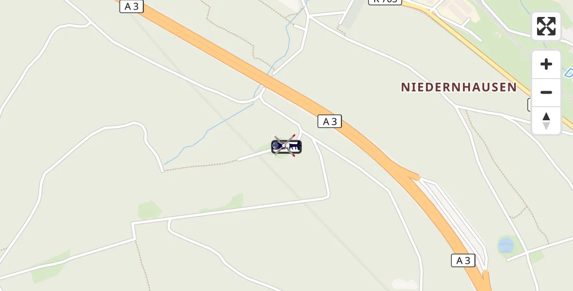 Flugroute Polizeihubschrauber Niedernhausen - Niedernhausen, 07 Juni 2026, 13:09