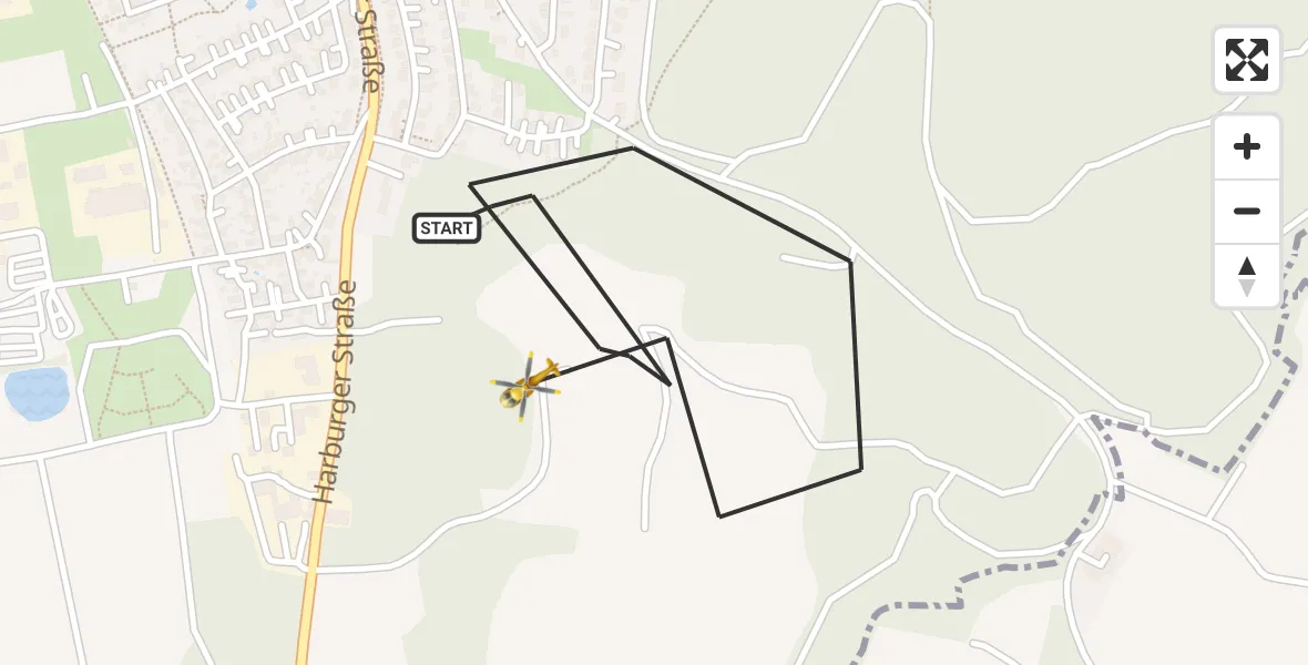 Flugroute Rettungshubschrauber Wemding - Wemding, 07 Juni 2026, 13:46