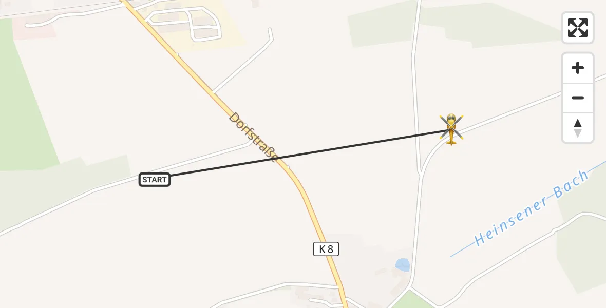Flugroute Rettungshubschrauber Betzendorf - Betzendorf, 07 Juni 2026, 13:57