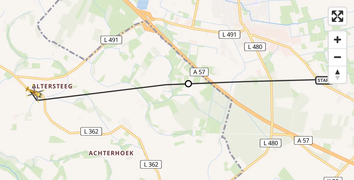 Flugroute Rettungshubschrauber Sonsbeck - Kevelaer, 07 Juni 2026, 16:20