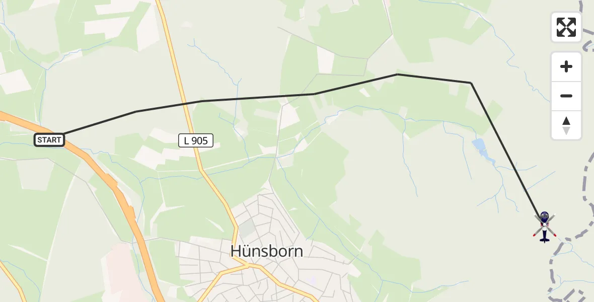 Flugroute Polizeihubschrauber Wenden - Wenden, 08 Juni 2026, 08:28