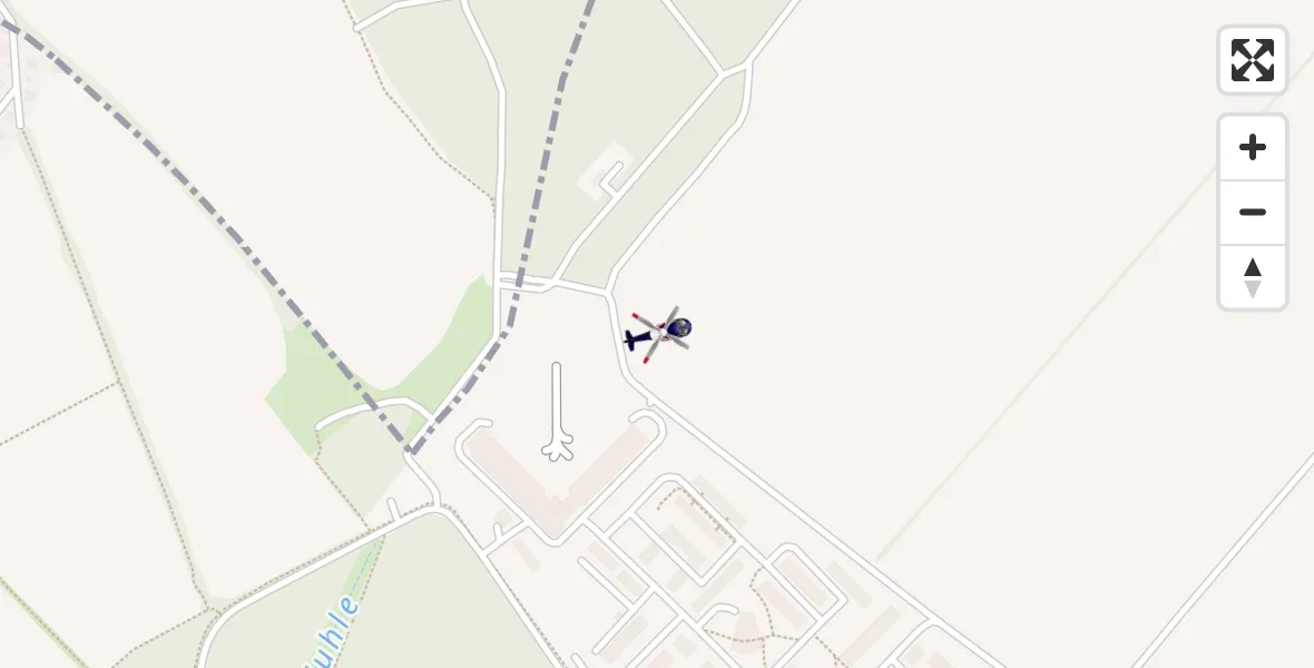 Flugroute Polizeihubschrauber Ahrensfelde Hubschrauberlandeplatz - Ahrensfelde Hubschrauberlandeplatz, 08 Juni 2026, 10:23